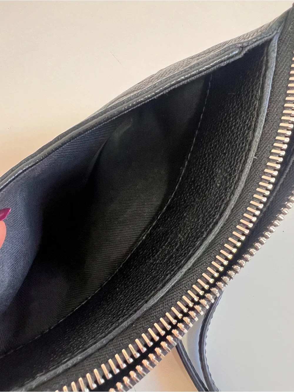Louis Vuitton Black Embossed Monogram Crossbody Pochette